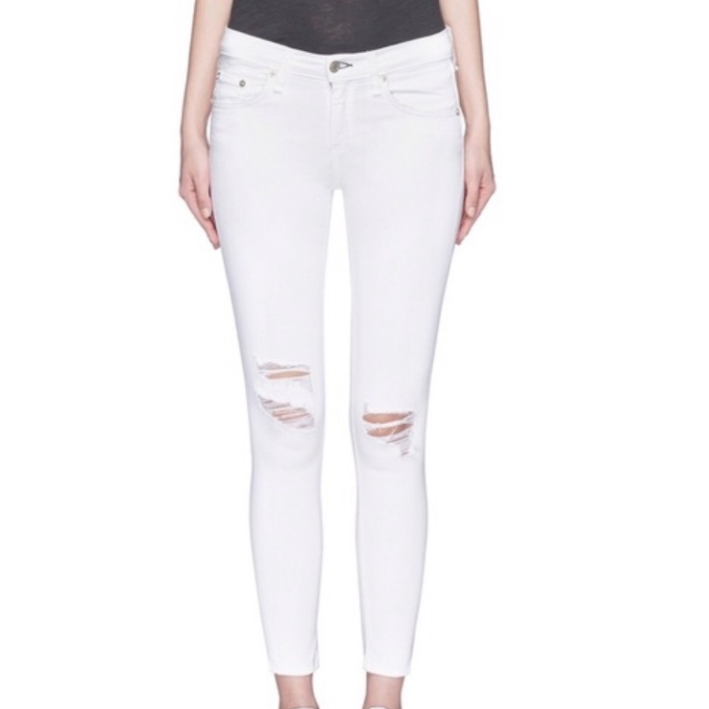 Rag and Bone white skinny jean